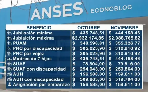 Aumento de Anses en noviembre de 2026: montos y detalles