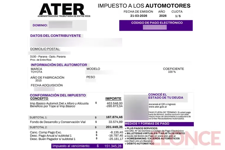 Último Vencimiento del Impuesto Automotor en Argentina