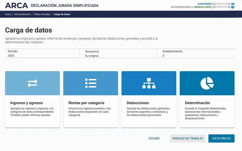 ARCA Implementa el Formulario F. 2711 para el Régimen Simplificado de Ganancias